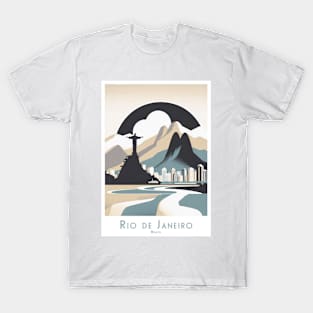 Vintage Brazil Rio de Janeiro Travel Poster T-Shirt